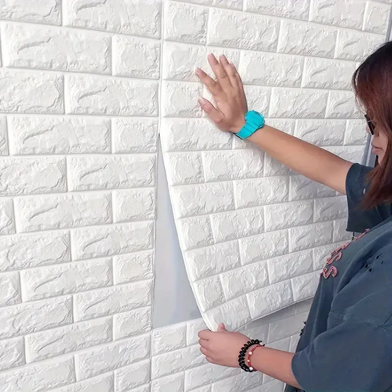10/20/30 pieces of 3D wall tiles stickers, brick pattern foam self-adhesive waterproof wall stickers, Peel And Stick Wallpaper Designs, easy to stick, easy to clean and cut, suitable for kitchen, living room, bathroom corridor, modern decor