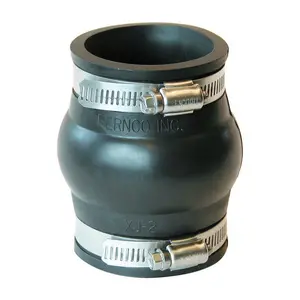 Fernco Products 4873873 Schedule 40 2 in. Hub x 2 in. Dia. Hub PVC Expansion Coupling, Black