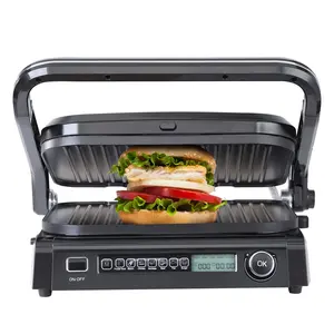 【Spotlight Day】VEVOR 7 IN 1 Commercial Electric Griddle, 14.4" 1800W Indoor Countertop Grill, Stainless Steel Restaurant Teppanyaki Grill with Non Stick Iron Cooking Plate, 0-446℉ Adjustable Temp Control 110V