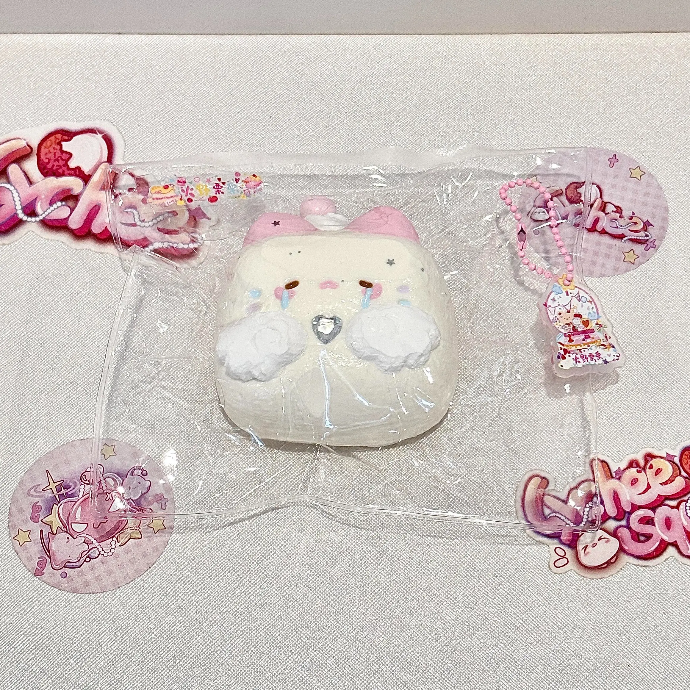 Squishy Toy Handmade Squishy Stress Relief Toys Soft Cheese Squishy Toy Tabasquishy - Lychee Squishy