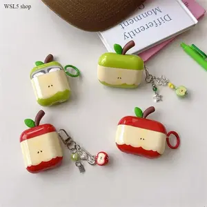 Korean Cute Silicone Wireless Earphone Case with Charm - Soft Anti-Drop Protective Shell for AirPods Charging Box, Daily Carry Fashion Tech Accessory for Women