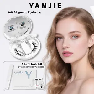 【YANJIE】Magneticeyelashes, Lash strips, Natural lash cluster, Reusable, Glue-Free, Soft Magnetic Eyelashes, , Pestañas kit completo, Natural Style MakeupCosmetic, reusable glue-free false eyelash #26