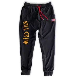 Kill Crew Nylon Tech Pants Elastic Menswear Comfy Cuffed Fitted Gym Pocket