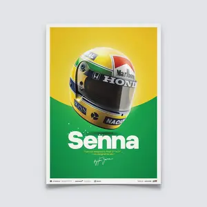 Ayrton Senna | 1988 Helmet 35th Anniversary | McLaren MP4/4 Poster