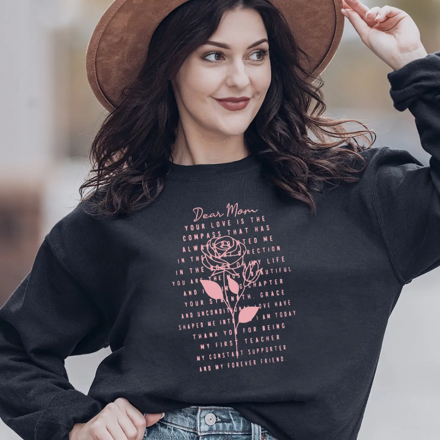 Dear Mom Quotes Sweater, Elegant Mom Poem Costume, Boho Mom, Mama Poem Sweatshirt, Love Mama Verse Quotes, Best Gift For Mom, Mother Day Apparel