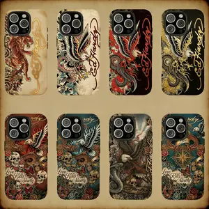 Vintage Skull Leopard Tattoo iPhone Case Aesthetic Y2kTrendy Tiger Ed Hardy Collage Phone Casefor iPhone 17 16 15 14 13 12 11 ProMax Plus, Perfect Gift for WomenMen.A gift for the fans