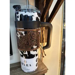 Myra Steel Black Cow Tumbler S-12054