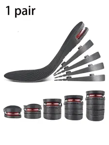 3/4.5/6/7.5cm Adjustable Air Cushion Height Increasing Insoles, 1 Pair Trendy Soft Comfort Elevated Insole for Men & Women, Versatile Shoe Accessories for Daily Use