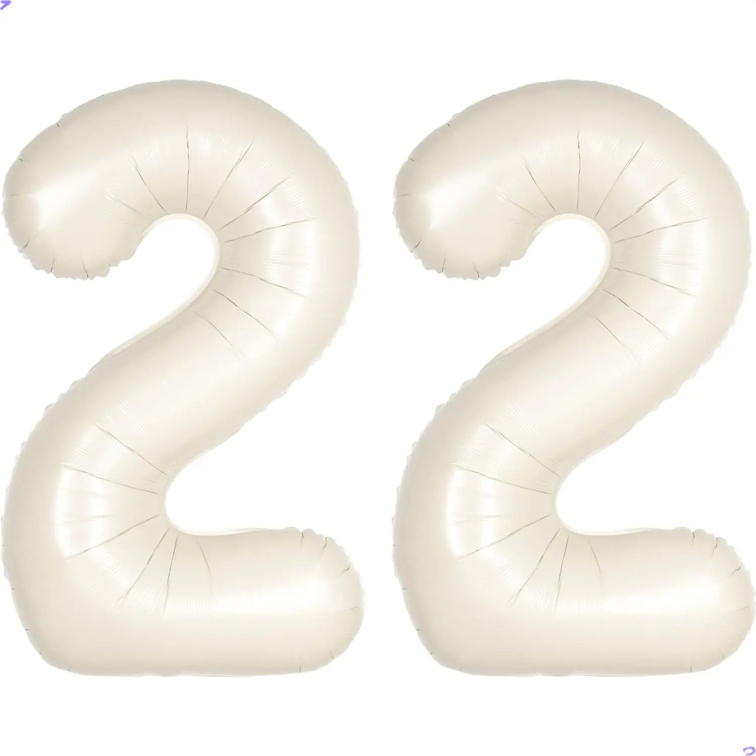 Cream White Number 22 Balloon For First Birthday Decorations,40 Inch Huge Beige 22Th Birthday Balloons Foil 22 Balloon Birthday Party Decor, Anniversary, Party Favors, Supplies