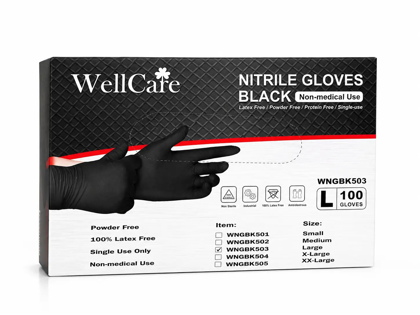 Black Nitrile Cleaning Gloves, Home Supplies for Home Care Tasks