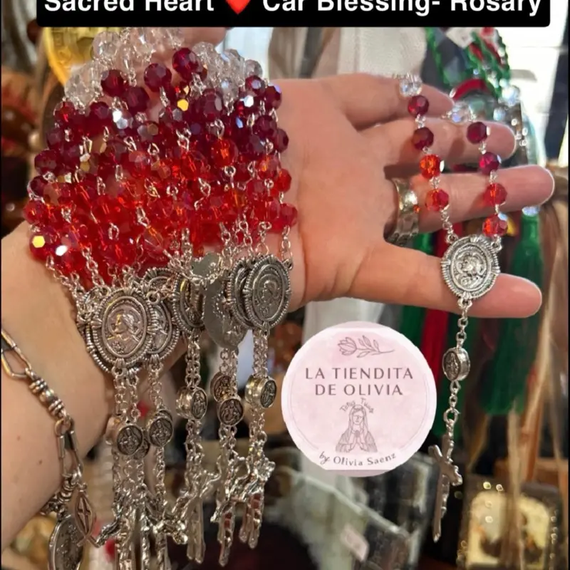 Sacred Heart Car Blessing Rosary