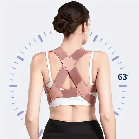 Adjustable Posture Corrector Back Brace, Adjustable Back Straightener, Invisible Support Belt for Kyphosis, Comfort Fit Shoulder Strap, Posture Straps, Back Alignment Aid, Ideal for Daily & Outdoor Use