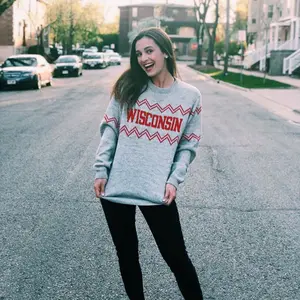 Wisconsin Crew Neck Alpaca Sweater