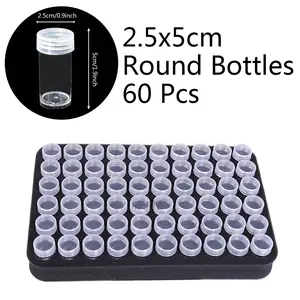 Multi-Grid Diamond Painting Beads Organizer Box Set - Clear Lids with Black Foam Holder for Easy Identification - Efficient Storage Solution for 5D Diamond Embroidery Supplies - Great for Crafters and Beginners