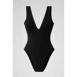 TONIC SAUNA ONE PIECE SWIMSUIT, BLACK COLOR WITH BLACK BORDER