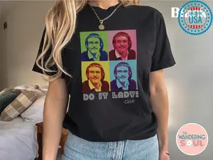 Do It Lady Chit Colorful Graphic Tee Pop Art Unisex Shirt Casual T-Shirt Unique Gift For Her Fun Retro Clothing Creative Everyday Wear