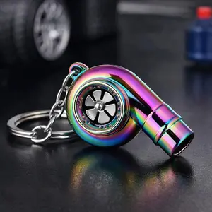 Turbo Whistle Keychain Car Style Keychain with Built In Whistle Sound Portable Key Ring Accessory Gift