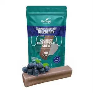 PetYupp Yak Cheese Dog Chew, Blueberry Flavor, Large, 1 Count High Protein Treats