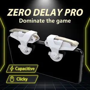 Mobile Game Controller Turbo Fire Joystick for Fortnite COD Compatible Android iOS White Uncharged