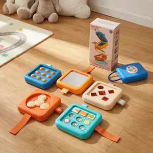 Montessori Activity Cube Toys for Kids, 7 Learning Activities, Fine Motor Skills, Sensory Play, Travel-Friendly, First Birthday Gift, Preschool Busy Board, Number Counting Blocks