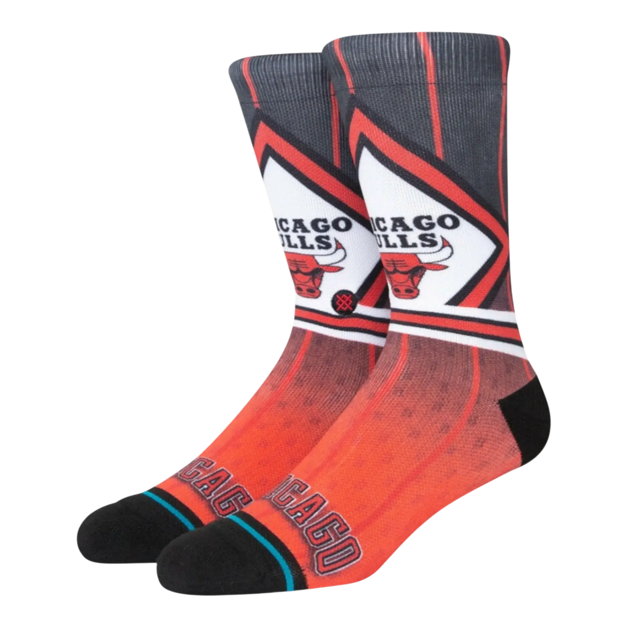 Stance Chicago Bulls Fader Crew Socks in Black/Red | Men's