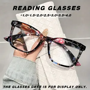 Viola Reading Glasses - Rectangular Floral Design Frame, Anti-Fatigue and Blue Light Protection, Spring Hinge,  1.0 to4.0 Diopter Adjustment, Visible Resin Lens, Comfortable Reading Glasses for Adults | Elegant Frame | Durable