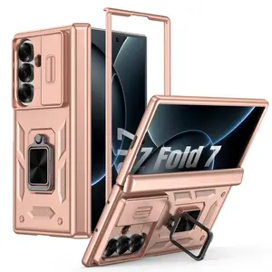 For Samsung Galaxy Z Fold 7 Case, with Slide Camera Cover,Built-in Privacy Screen Protector,Adjustable Kickstand,Full Body Drop Protection Case for Samsung Galaxy Fold 7 5G 2025 Tempered