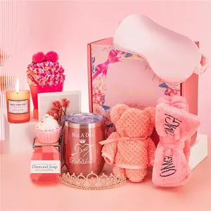 Birthday Gifts for Women,Happy Birthday Unique Female Gift Ideas for Girl Best Friend Gift Pink Gift Box Gift Basket for Women Gifts Set for Teenage Girl Sister Mom Birthday Presents Eye Wedding
