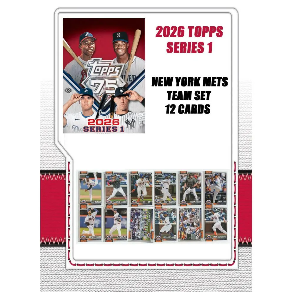 2026 Topps Series 1 Baseball Card Team Set New York Mets Nolan McLean Jonah Tong Lindor