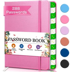 Small Password Keeper Book with Alphabetical Tabs, Hardcover Password Notebook for Internet Website Address Login, Perfect Pocket Size for Seniors - Pink