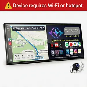 LAMTTO 10.25" AI Car Screen, Android Display with Gemini + Offline GPS + Google Play Apps | Not Just CarPlay - CarPlay Screen for Car Stop Draining Your Phone Battery While Driving