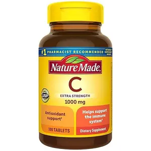 Nature Made Vitamin C 1000 mg Extra Strength, Dietary Supplement for Immune Support, 100 Tablets, 100 Day Supply