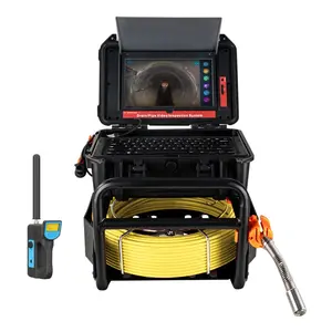 GARVEE Sewer Camera with Locator, 165ft Sewer Inspection Camera with 512Hz Transmitter and Receiver, IP68 Camera w/12 Adjustable LEDs and DVR,  10.1'' Drain Pipe Cameras with DVR 16GB