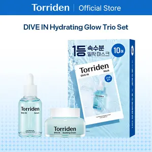 [Torriden Official] DIVE IN Hydrating Glow Trio Set | Lightweight but Locks in Moisture with Serum + Soothing Cream + Sheet Mask