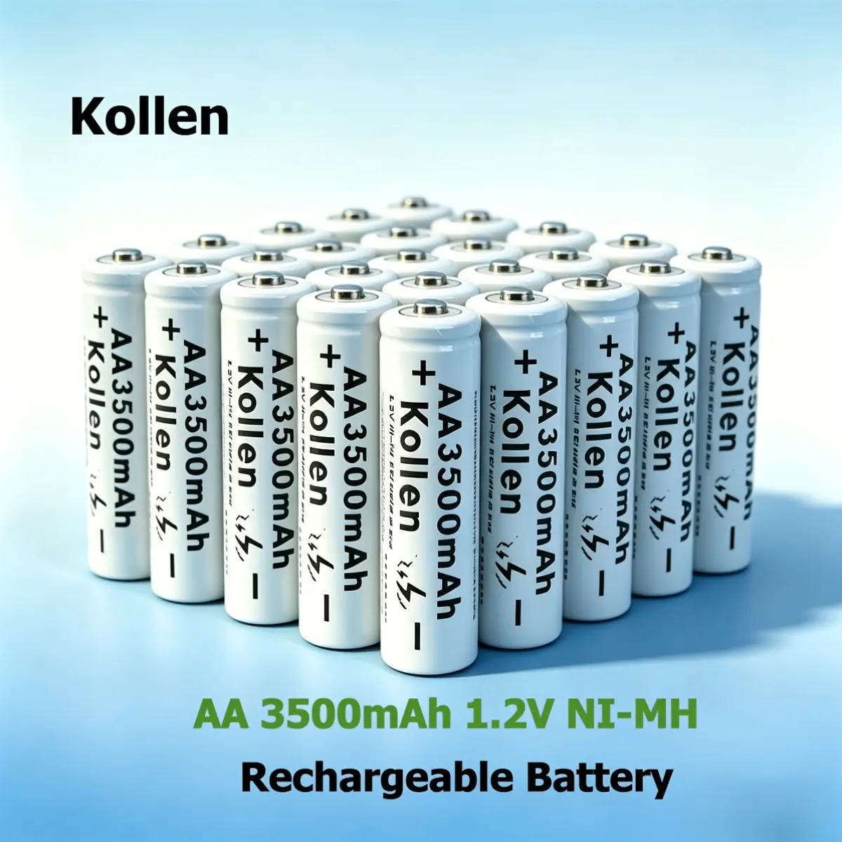 Brand-New 4/8/16/24/32-Pack AA 1.2V NiMH Rechargeable Battery Pack, Long-Lasting AA Batteries for Cameras, Locks, Keyboards, Toys, Wireless Mice, Doorbells, Clocks, and Blood Pressure Monitors(White)