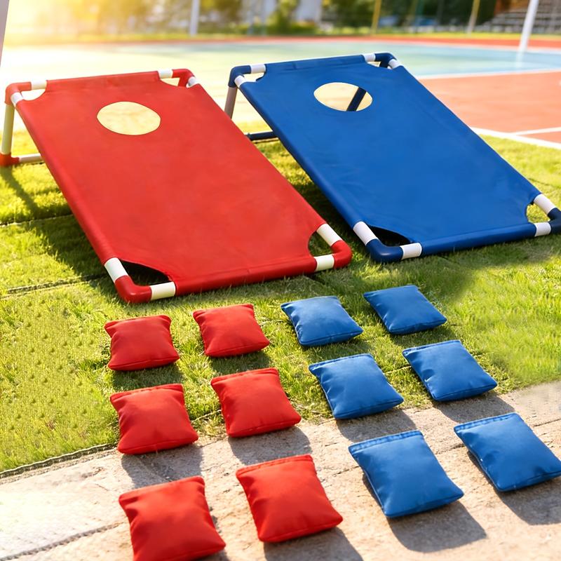 Red And Blue Portable Corn Hole Game Set, Foldable And Durable, Including 6 Bean Bags And 1 Storage Bag, Christmas Gift Box Training Throwing Game