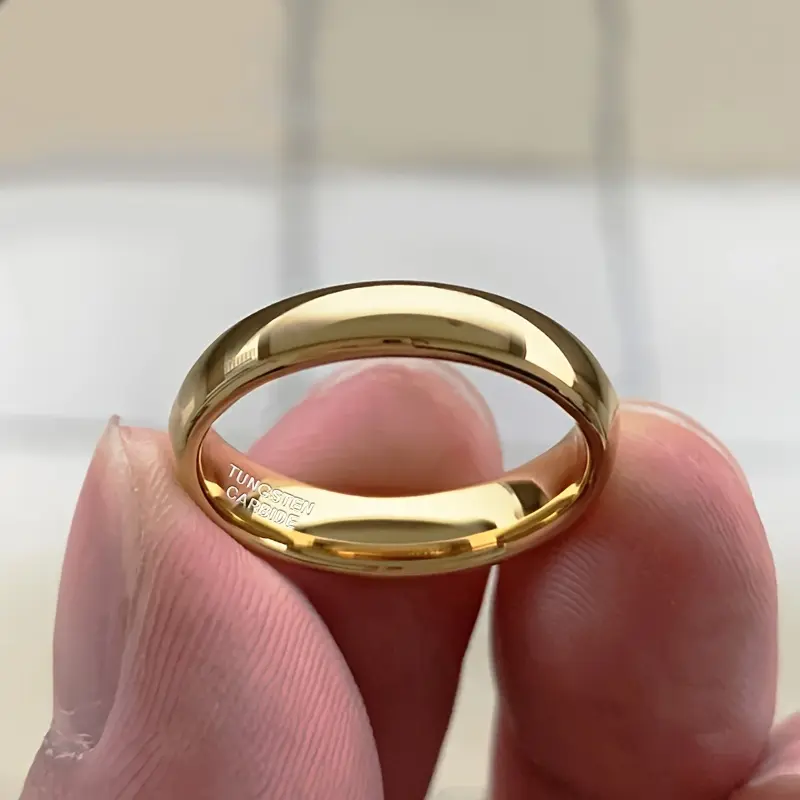 Simple High-Quality Tungsten Steel Single Ring - Unisex Adult Engagement Ring, Men's Wedding Band Gift Jewelry