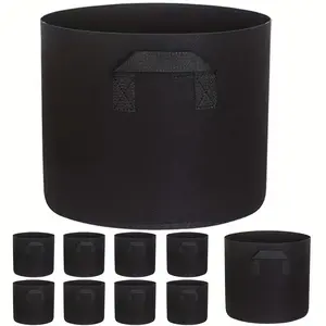 Non-Woven Planting Bags with Sturdy Handles, Fabric Pots for Flowers Vegetables Seedlings, Ideal for Outdoor Gardens Balconies Gardening