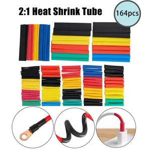 Heat Shrink Tube Kit, 2:1 Heat Shrink Connector Sleeve, Heat-shrink Tube for Marine Automotive Wiring DIY Electrical Wiring Project