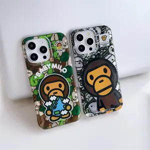 Monkey Camouflage Pattern Phone Case For iPhone 11–17 Pro Max |   Durable Shockproof Protection Cover |   Streetwear Style