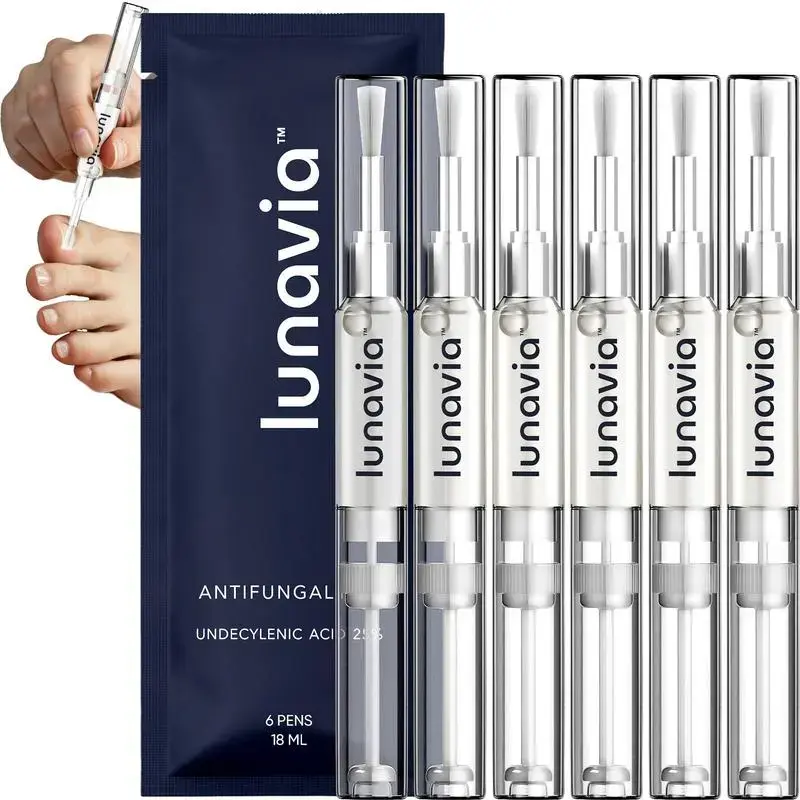 6x Lunavia Antifungal Pen, UNDECYLENIC ACID 25% - Most of Athlete's FootJock Itch and Ringworm