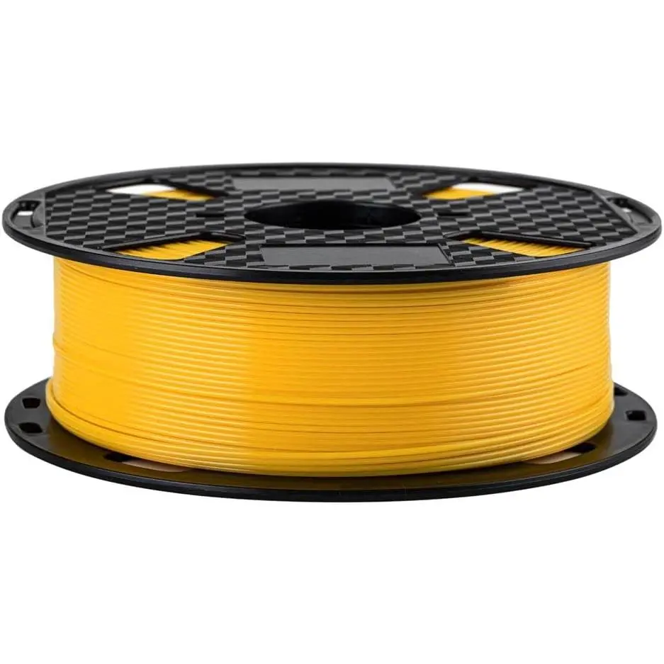 1.75mm 1KG Fluo Yellow Synthetic PETG 3D Printer Filament - Full Mechanical Winding, Tangle-Free, Less Warping, Bubble-Free, Easy to Feed, Better Layer Adhesion 3D Printing Material for Office Equipment Parts