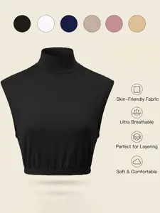 Women's Detachable Modal Collar Scarf, Breathable Fake Collar, Comfortable Skin-Friendly High Neck, Casual Plain Shirt Accessory, Neck Gaiter