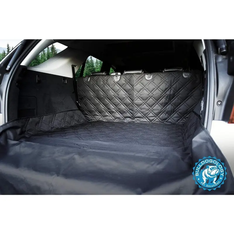 SUV Cargo Liner For Dogs 55"x82" Heavy Duty Pet Trunk Cargo Cover Area-Trunk Cover Car Protector For Dogs Waterproof Nonslip Mat-Dog Cargo Liner For SUVs,Vans,Cars (Large, Black)