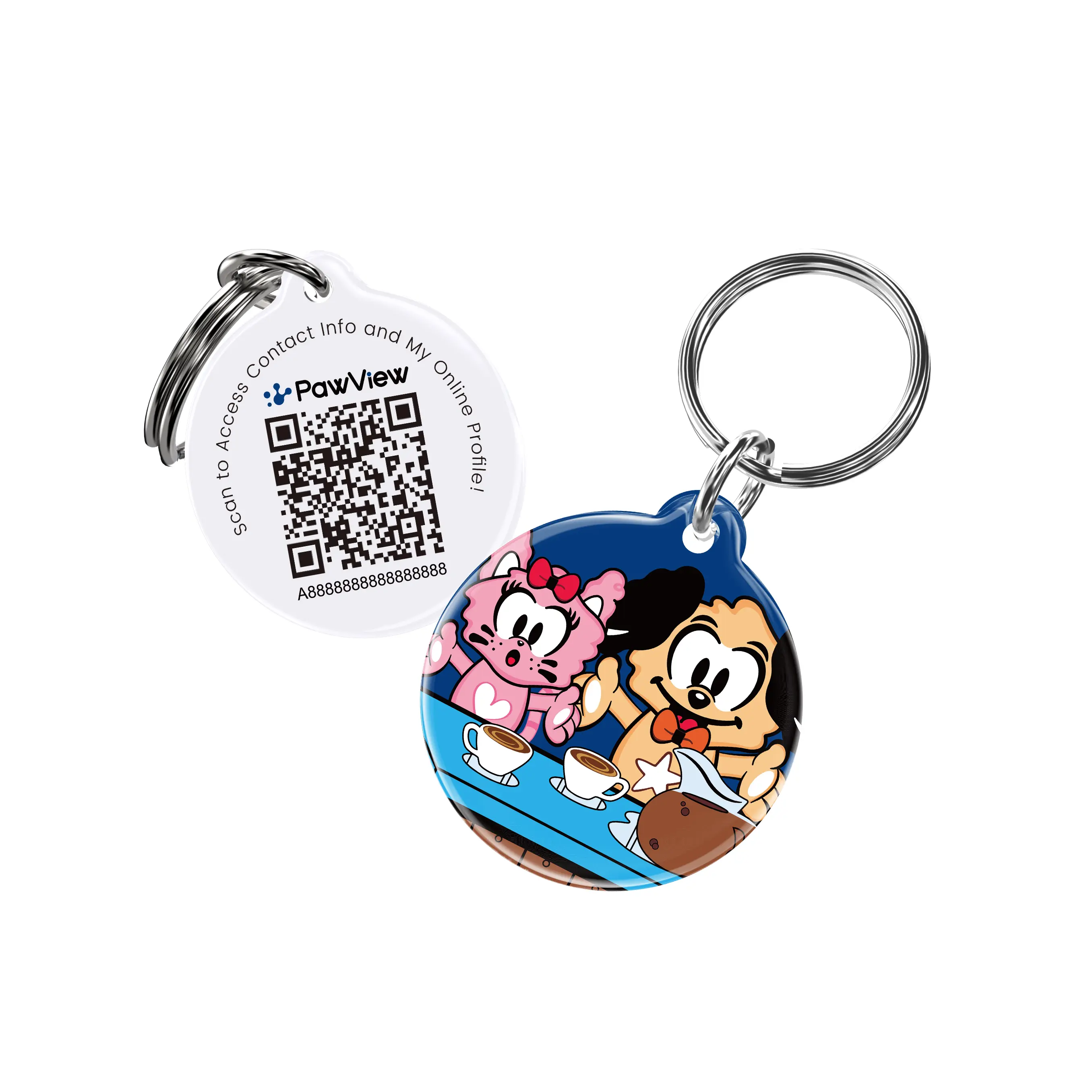 PawView Smart QR Pet Tag with Editable Profile & Emergency Contact