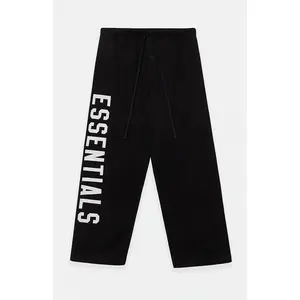 Fear of God ESSENTIALS Men's Black Heavy Fleece Relaxed Sweatpants