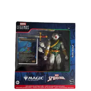 Marvel Legends Series Magic: The Gathering Man-Wolf, 6-Inch Spider-Man Figure & Exclusive Foil Card