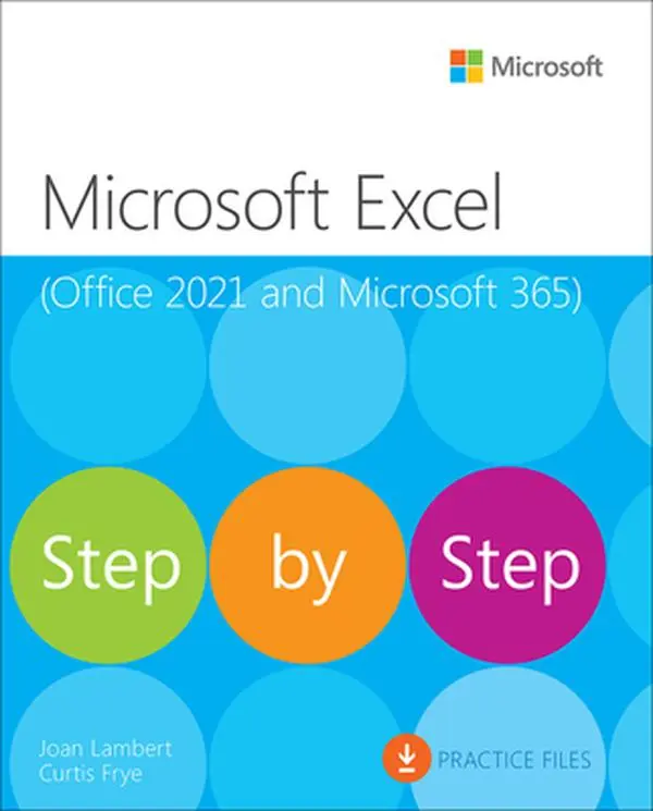 Used Microsoft Excel Step by Step Learning Book - Joan Lambert, 480 Pages, Softcover, for Office 2021 & Microsoft 365, English, Visual Data Visualization Guide, Softcover Book