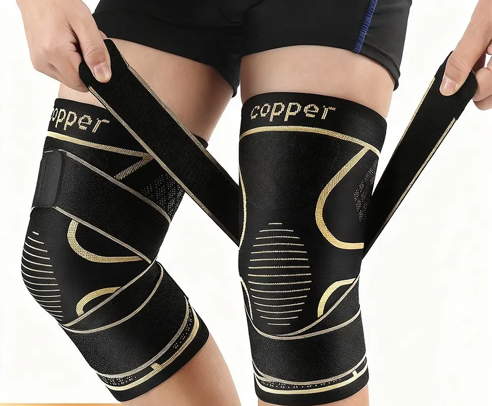 Knee Compression Pad Protective Gear - Breathable, Lightweight & Durable, 4-Way Stretch, Patella Tracking, Non-Slip Grip, Full-Sleeve Compression, Moves With You for Fitness Training & Recovery healthcare tool leg supporter