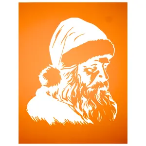 Torch Paste Stencil | Detailed Santa Bust | Reusable Adhesive Mesh Stencil